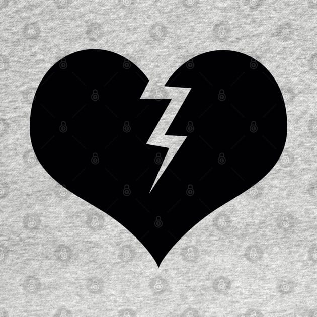 Lightning Heart in Black by bpcreate